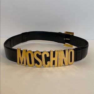 Moschino | Authentic Patent Leather Logo Belt